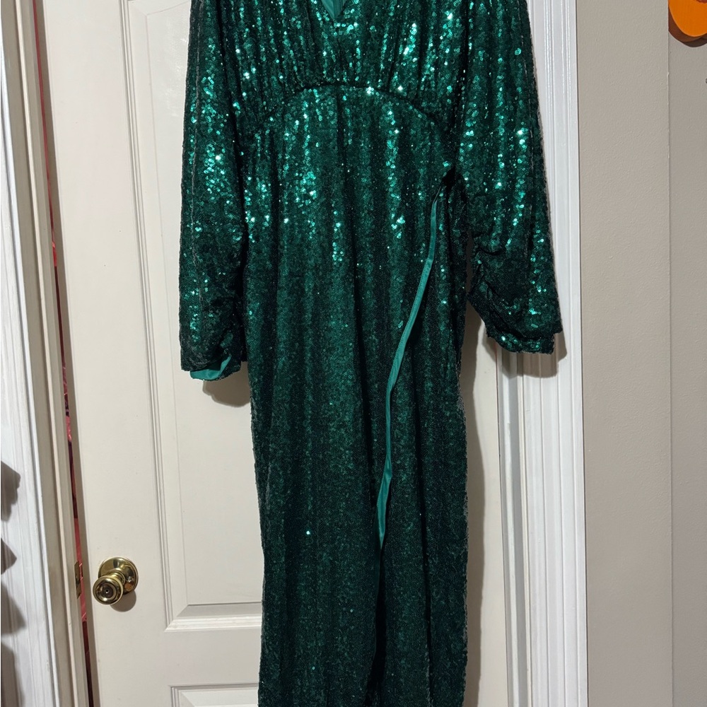 Emerald Green Sequin Dress